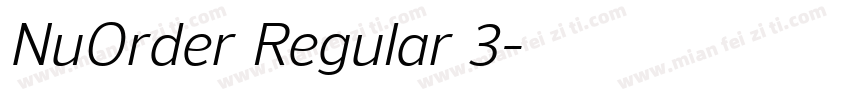 NuOrder Regular 3字体转换
